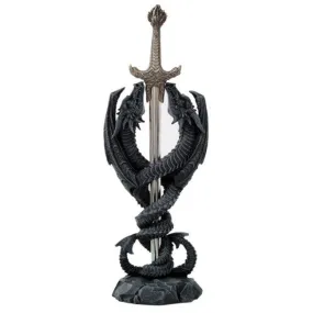 10.25" Double Dragon Letter Opener Statue