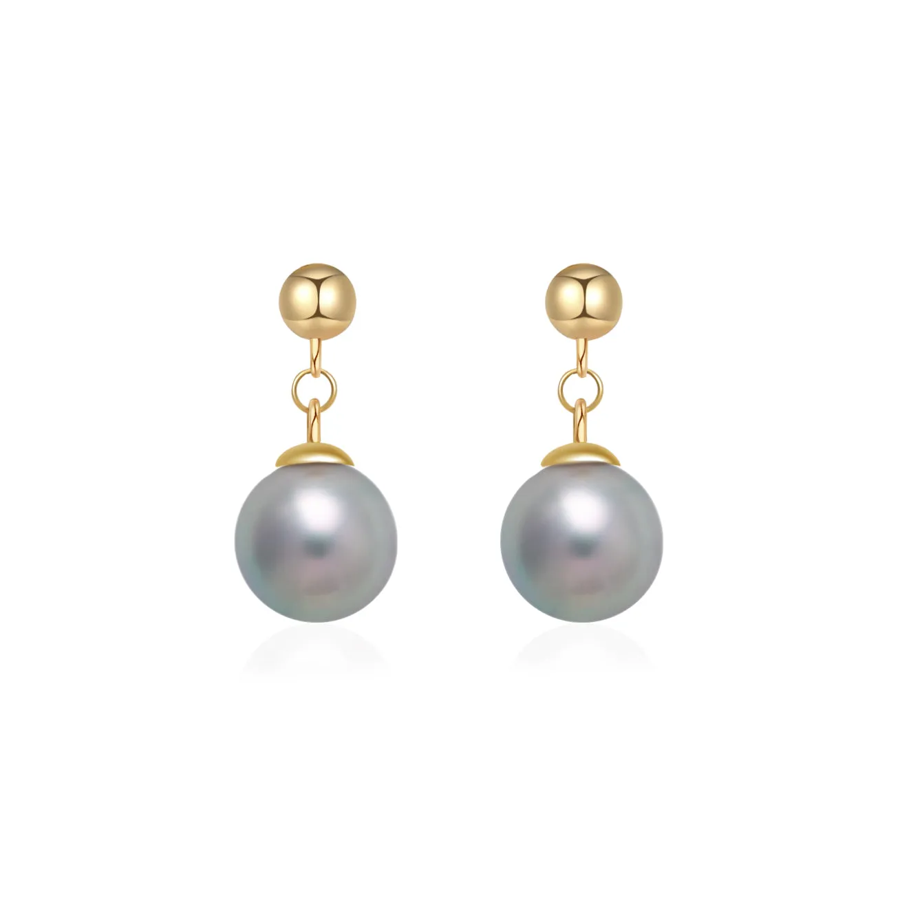 18K Silver Blue Akoya Pearl Earrings KE00134