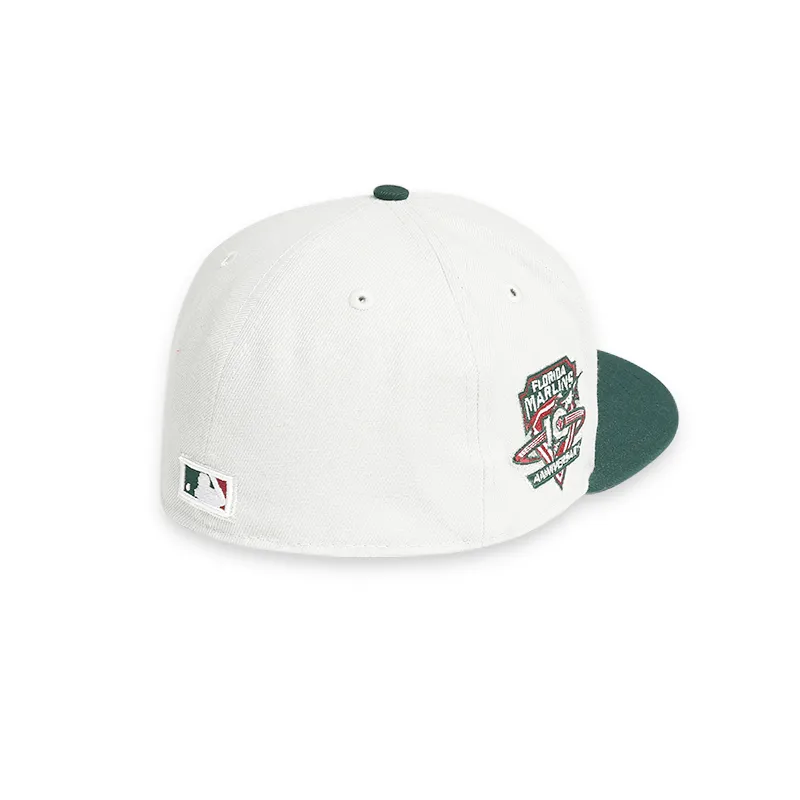 [70699043] Florida Marlins 10th Anniversary White 59FIFTY Men's Fitted Hat