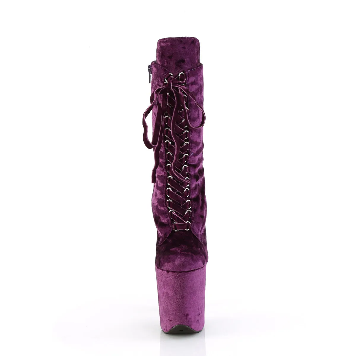 8 Inch Heel FLAMINGO-1045VEL Purple Velvet