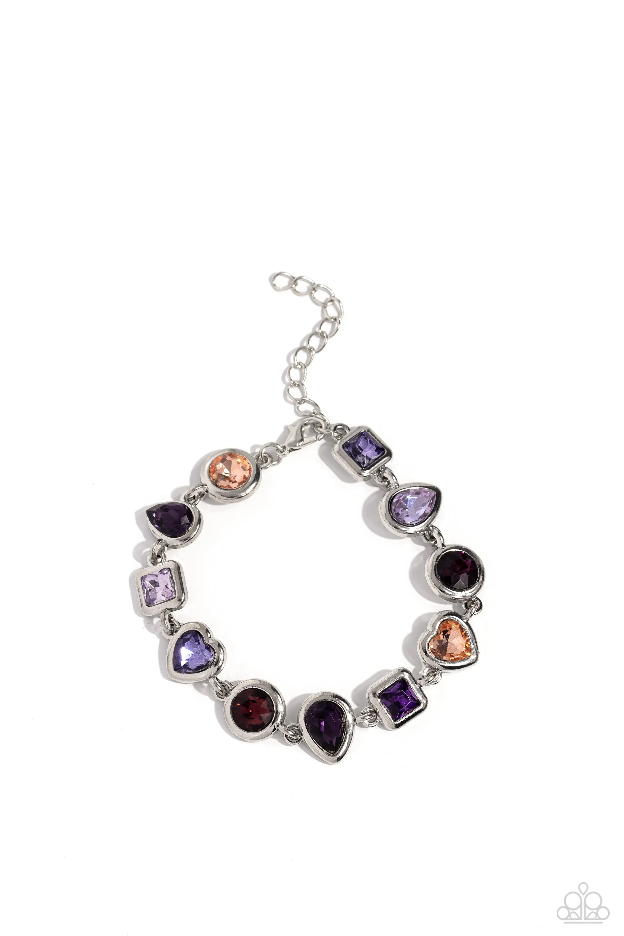 Actively Abstract Purple Rhinestone Bracelet - Paparazzi Accessories