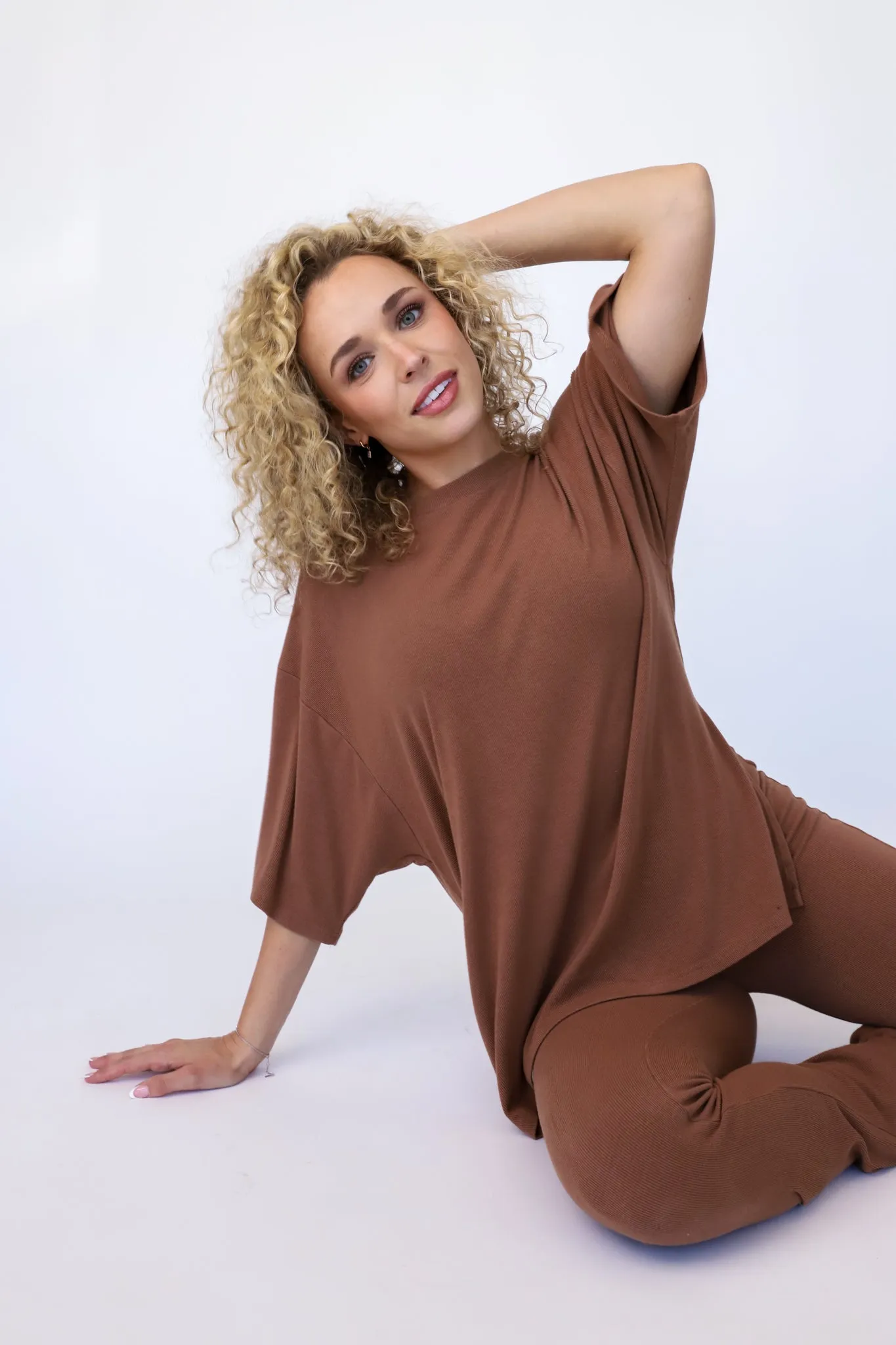 All Weekend Long Pant Set Camel