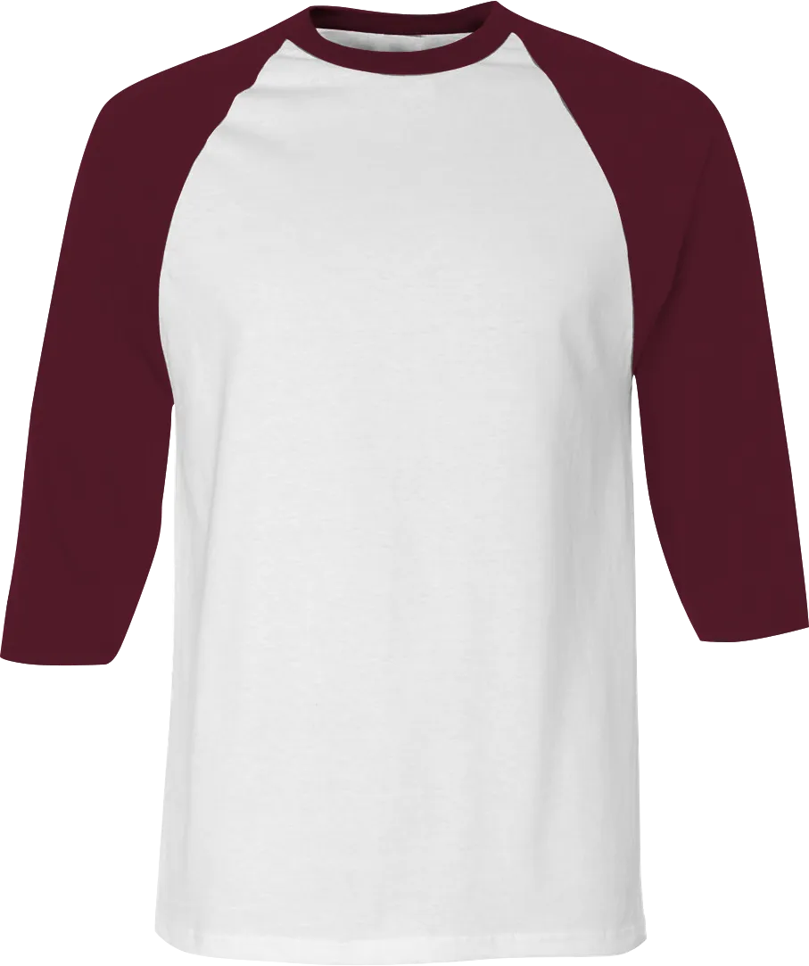 American Apparel BB453 3/4 Sleeve Raglan Shirt