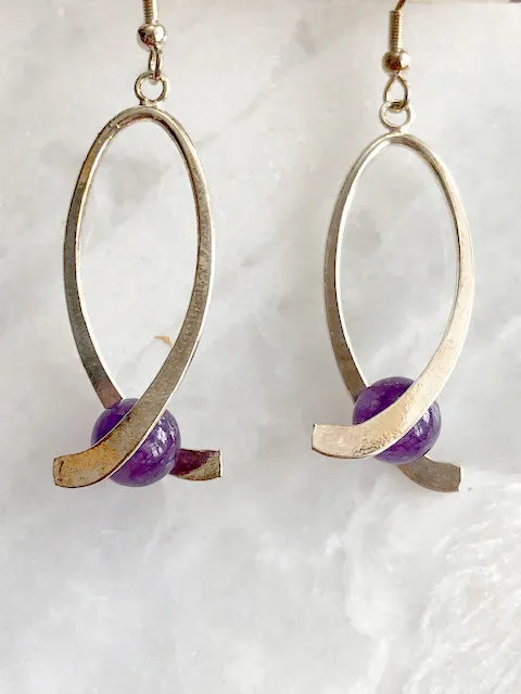 Amethyst Abstract Earrings