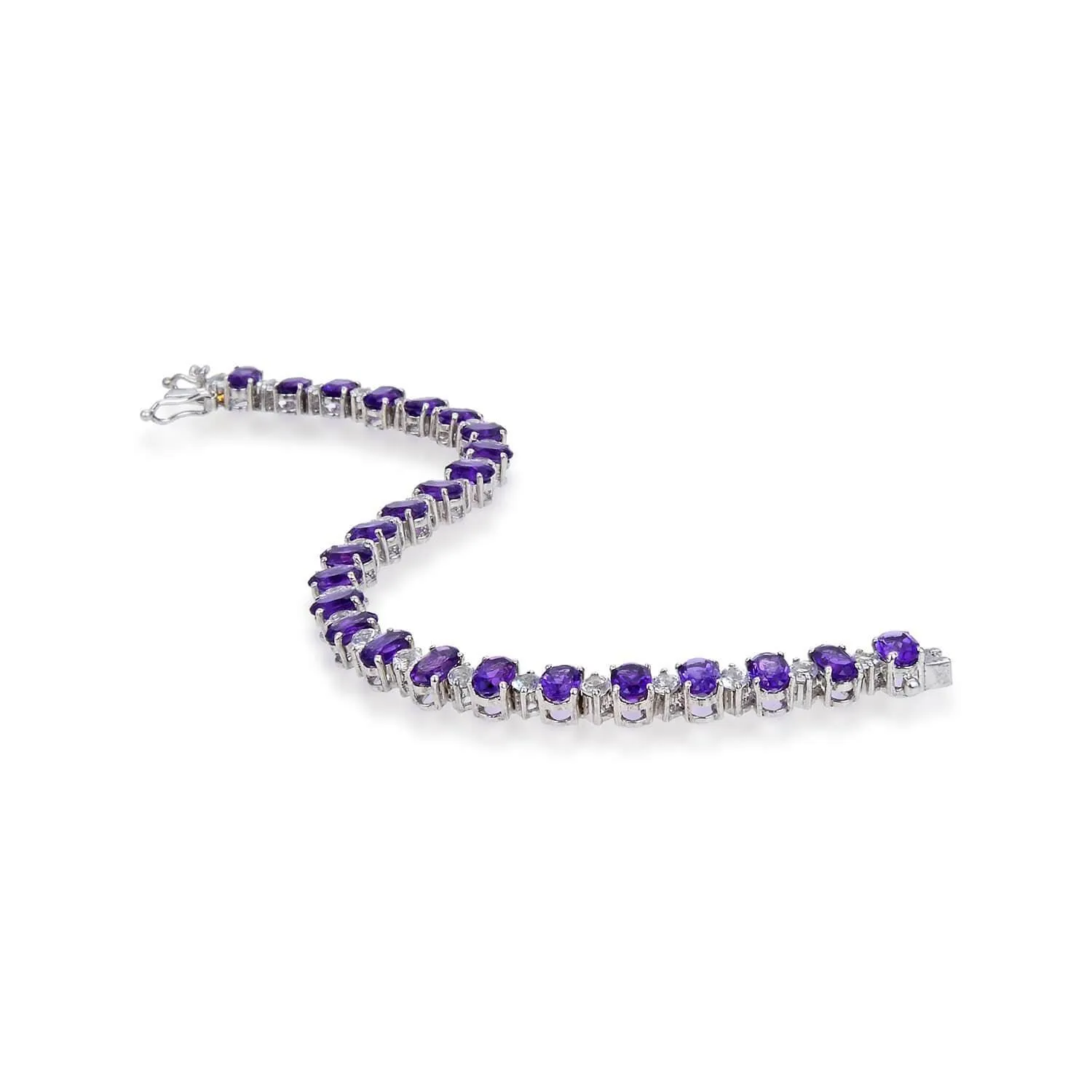 Amethyst Oval Tennis Bracelet