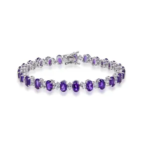 Amethyst Oval Tennis Bracelet