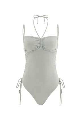 ANGELA SILVER ONE-PIECE SWIMSUIT