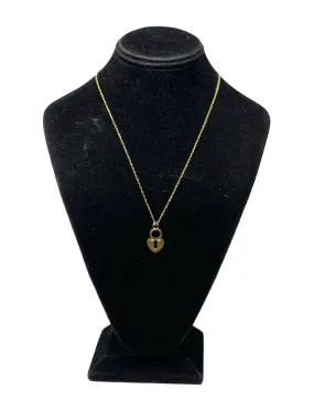 Antique Gold Heart Lock Necklace