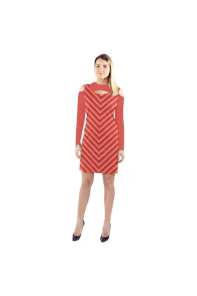 BabyStripes Cold Shoulder Long Sleeve Dress (Model D37)