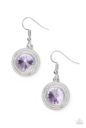 Beginner's Luxe Purple Gem Earrings - Paparazzi Accessories