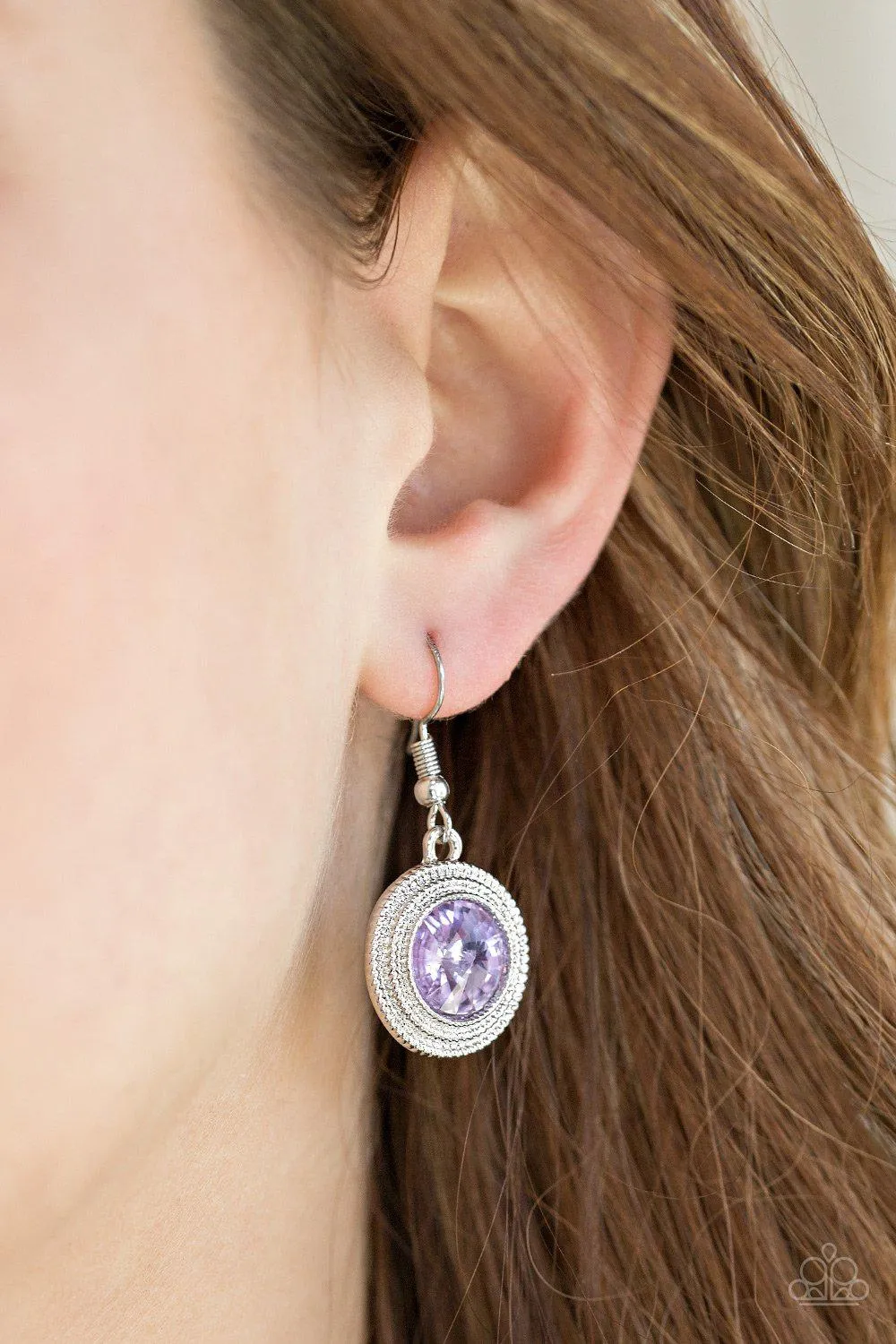 Beginner's Luxe Purple Gem Earrings - Paparazzi Accessories