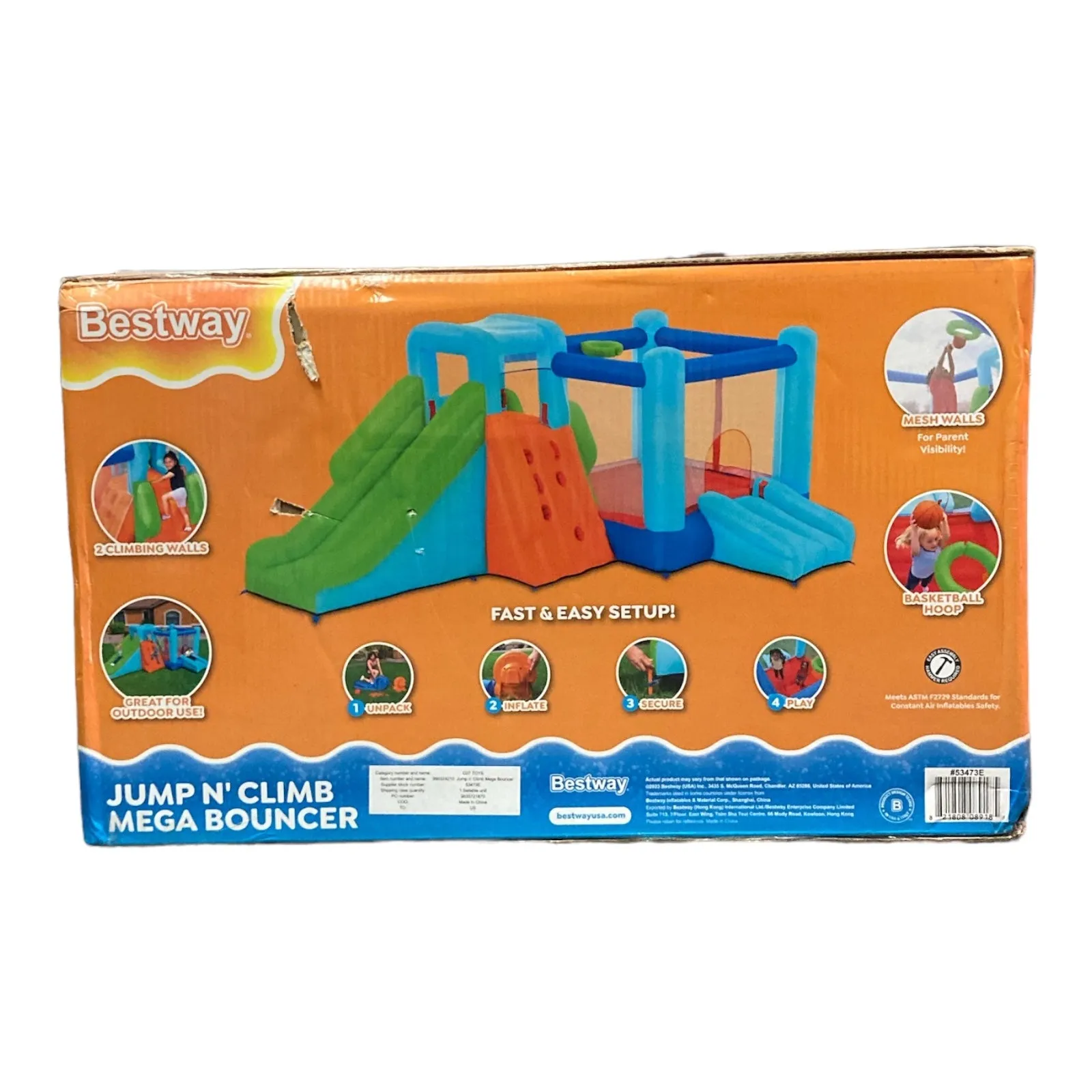 Bestway Jump 'n Climb Kids Inflatable Mega Bounce Park