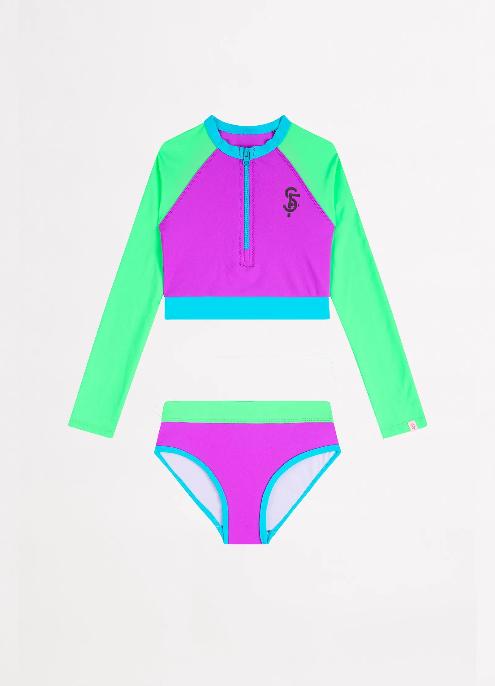 Carnivale Girls Colour Blocked Surfsuit - Col Block