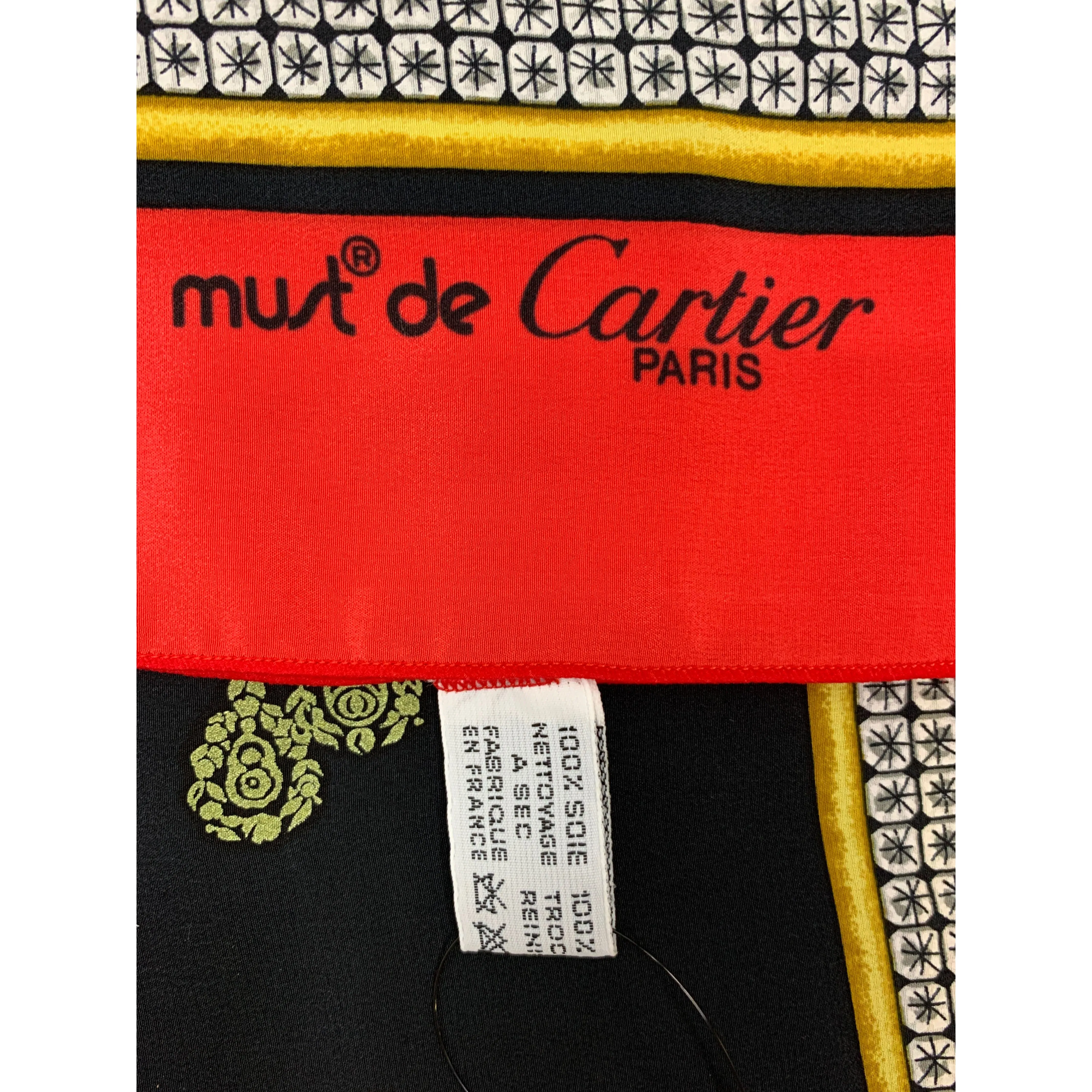 #Cartier/Scarve/BLK/Silk/All Over Print