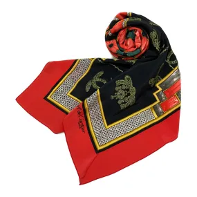 #Cartier/Scarve/BLK/Silk/All Over Print