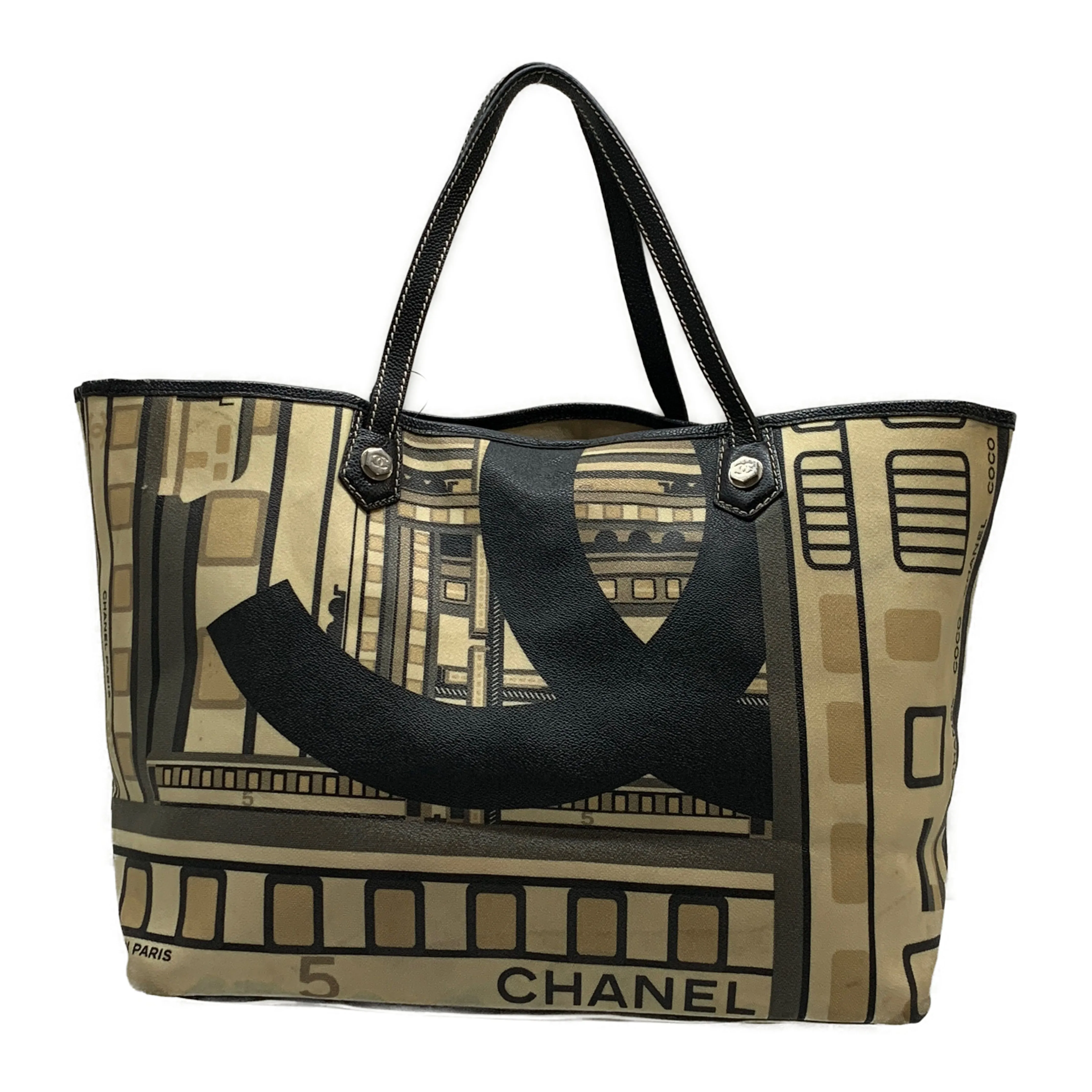 #CHANEL/Tote Bag/PVC/All Over Print