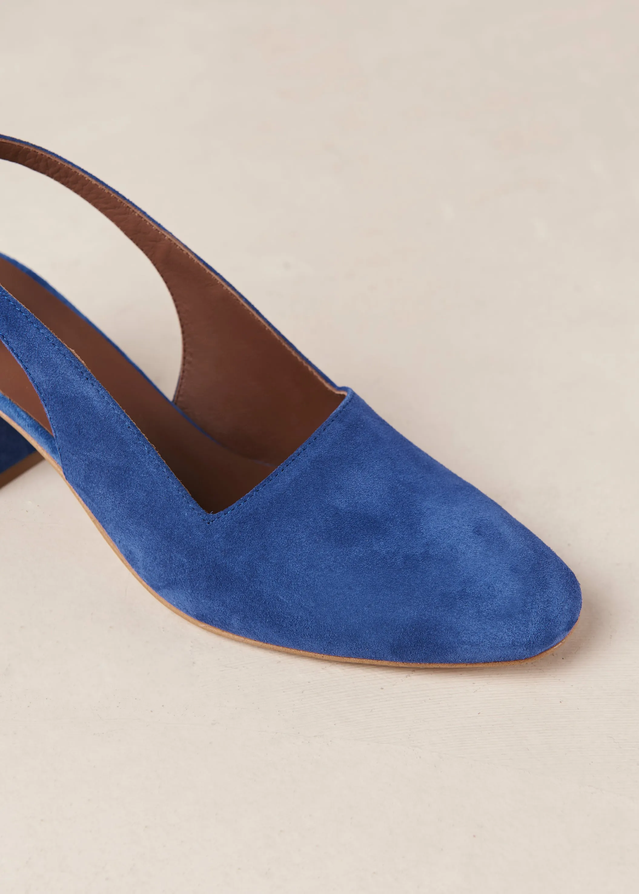 Charlotte Blue Leather Pumps