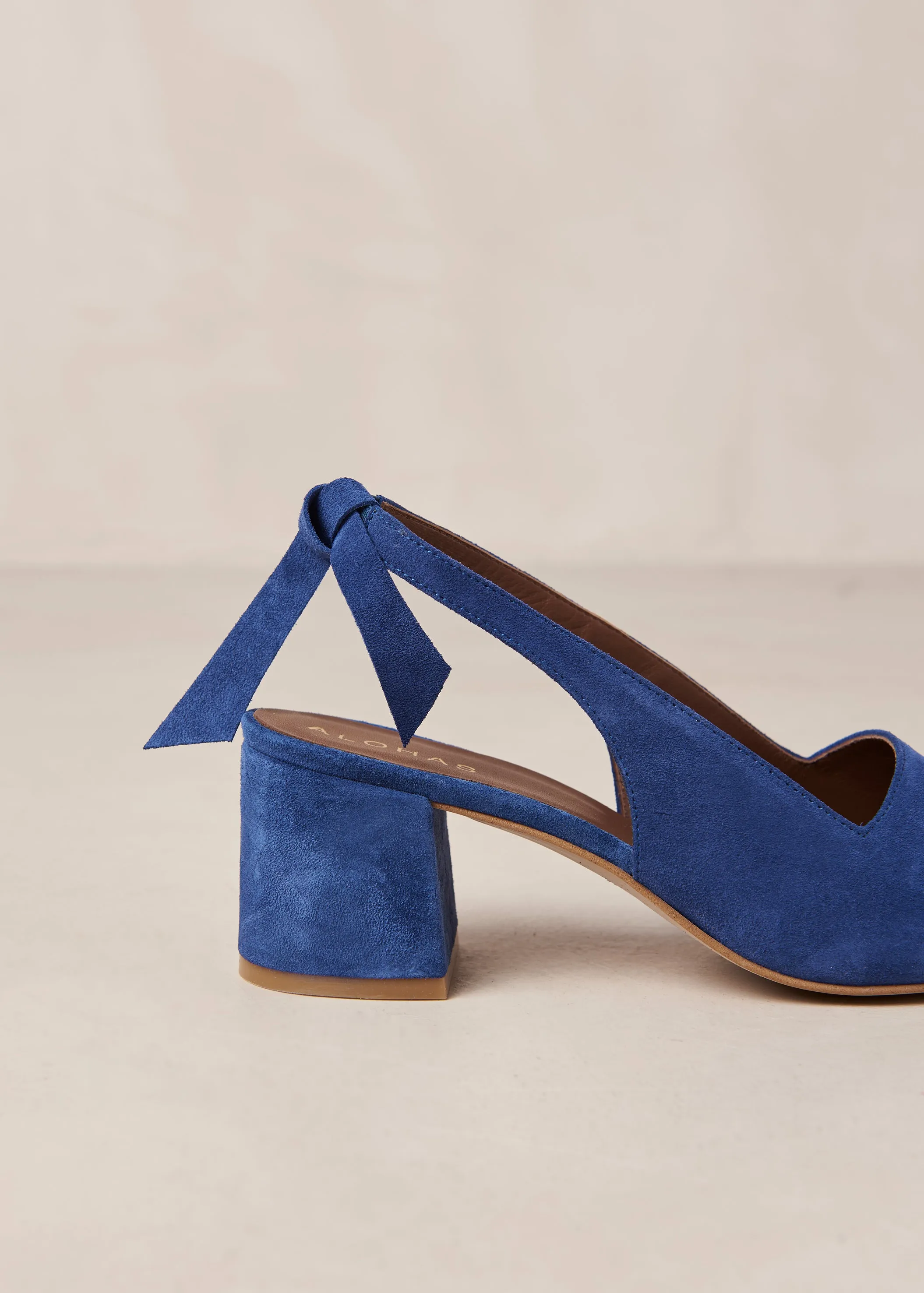 Charlotte Blue Leather Pumps