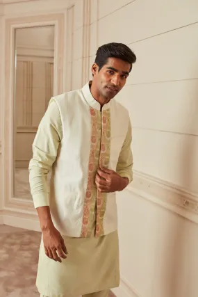 Contrast Kurta Bundi Set