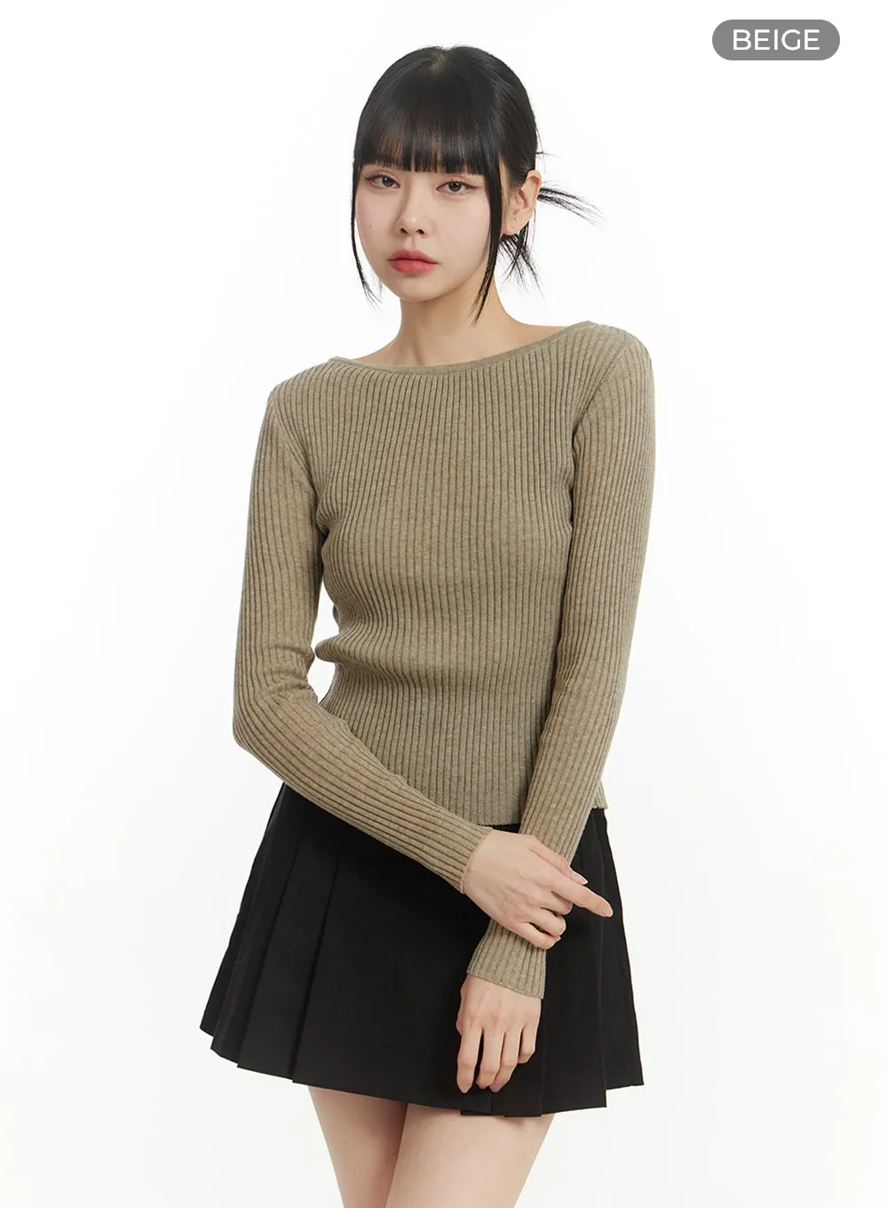 Cozy Solid Knit Sweater IM406