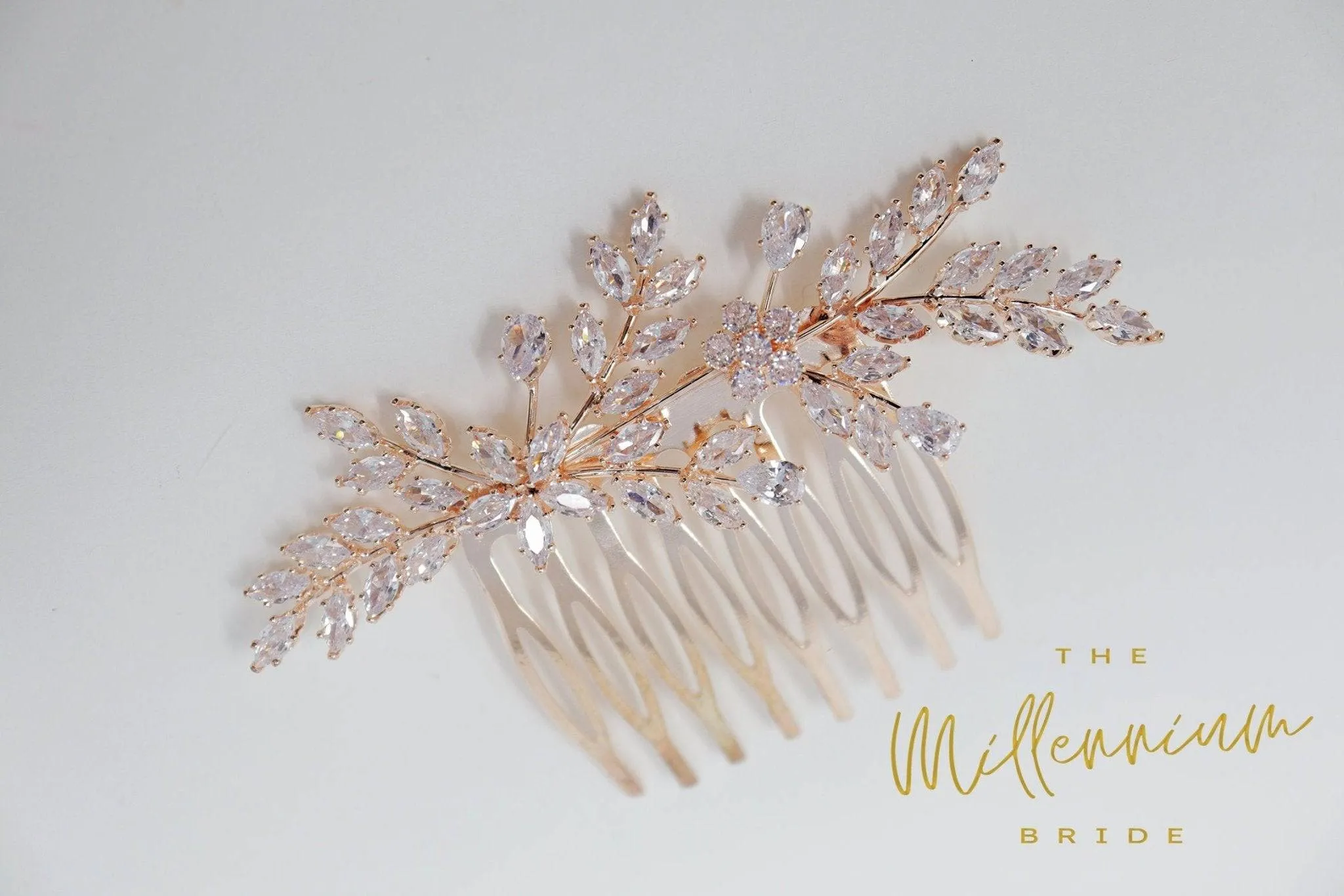 Cubic Zirconia, Diamond Vine Leaves Bridal Hair Comb, Bridal Hair Piece, Bridal Hair Accessories, Wedding Hair Accessory, Bridal Hair Comb.