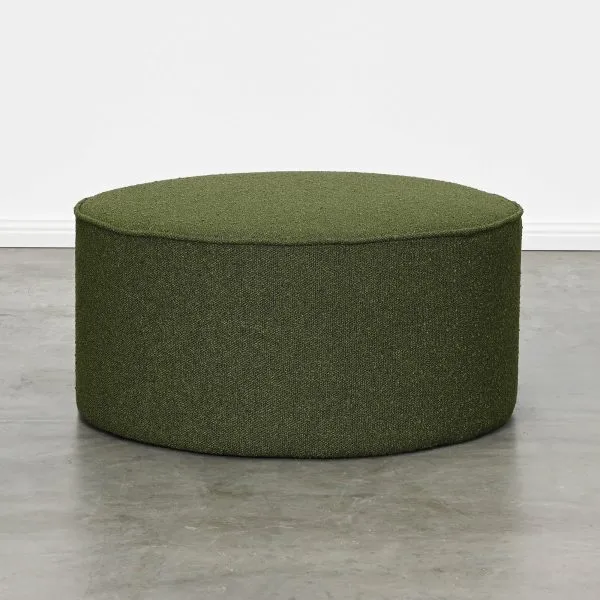 Darcy and Duke Belamy Piped Ottoman Large Forest Green