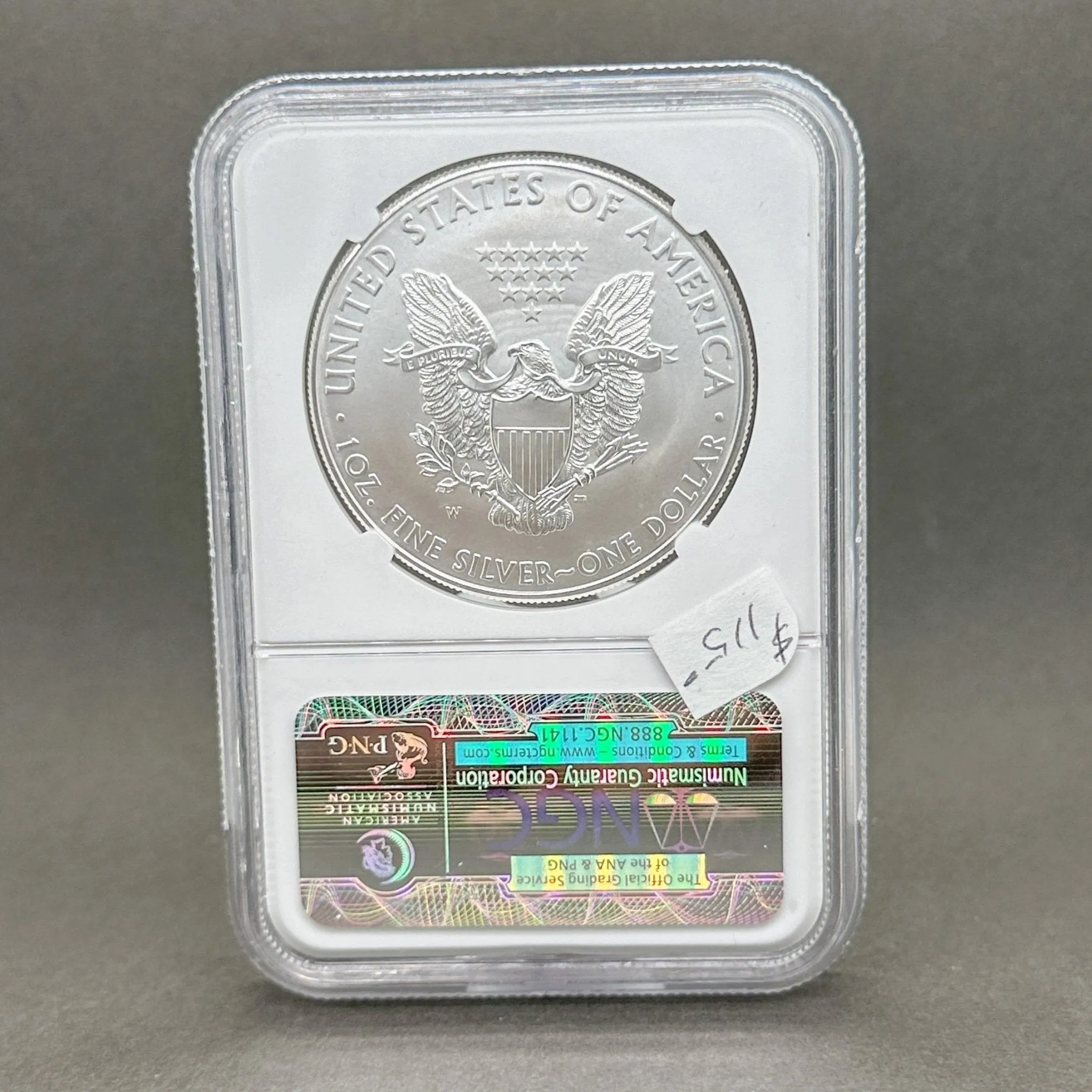 Estate 99.9% Fine Silver 2011 W Eagle 25th Anniversary NGC MS 70