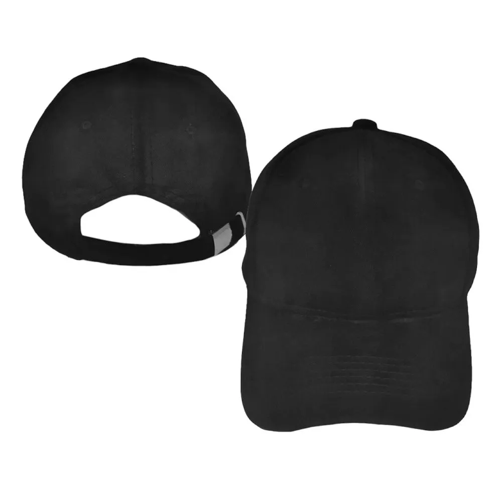 Faux Suede Solid Baseball Cap