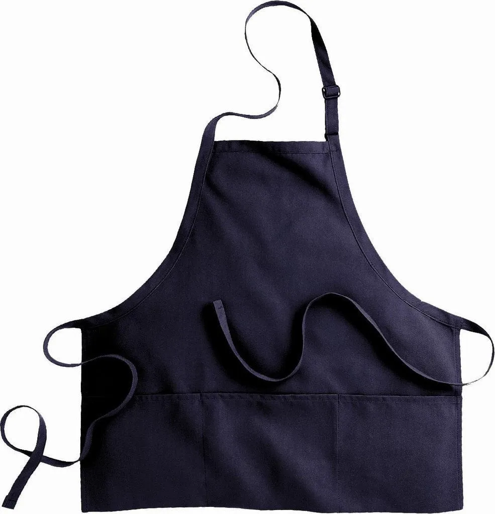 Fiumara Apparel Bib Apron w/ 3 Pockets 24L X 28 W