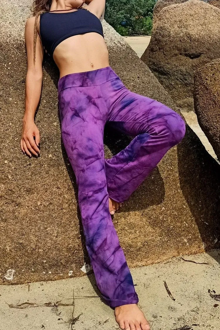 Flared Yoga Pants in Purple Haze