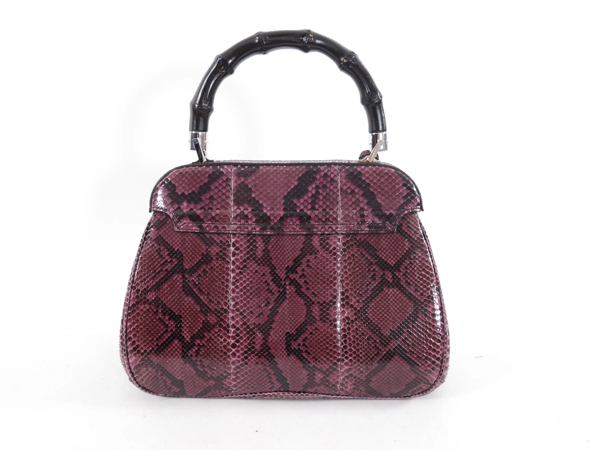 Gucci AW2013 Purple Python Bamboo Lady Lock Bag