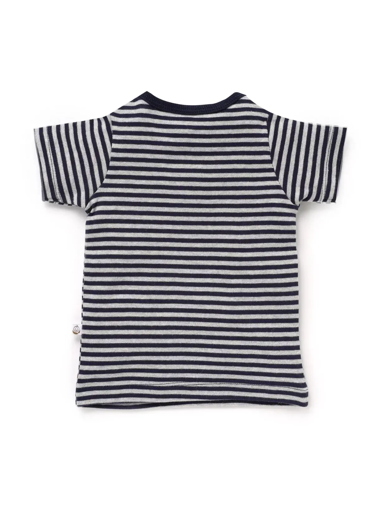 Half sleeve white & black little boys stripe t-shirt for baby