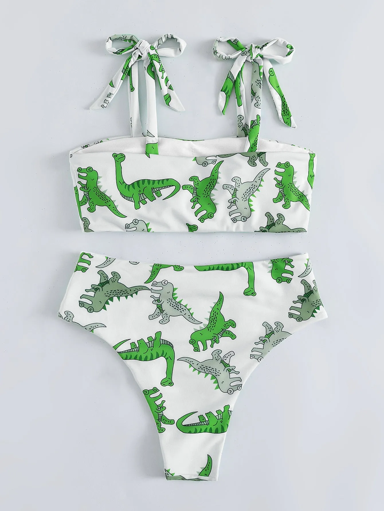 Hear Me Roar – Bikini mit Dinosaurier-Print und hoher Taille