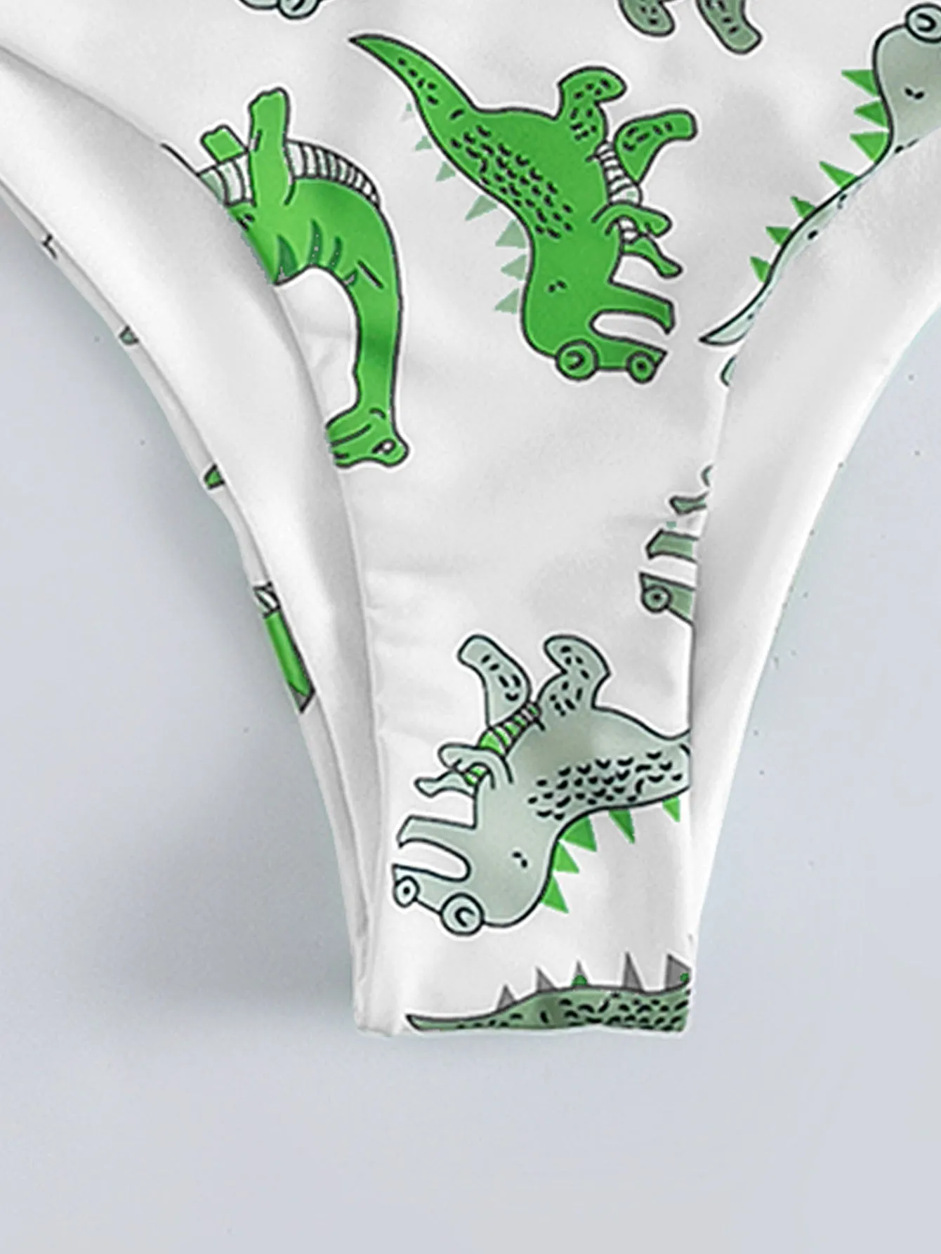 Hear Me Roar – Bikini mit Dinosaurier-Print und hoher Taille