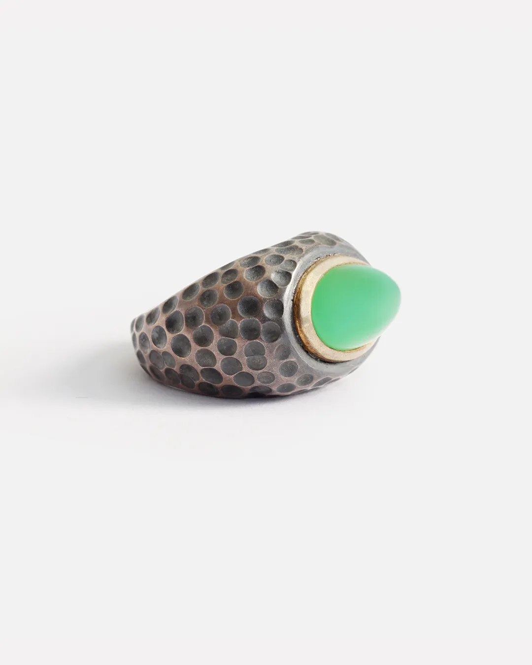 Honeycomb / Chrysoprase Ring