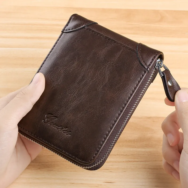 INSTOCK-New men's wallet Korean style fashionable casual wallet