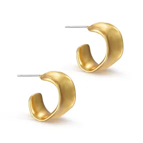 Irregular C-Shape Hoop Earrings