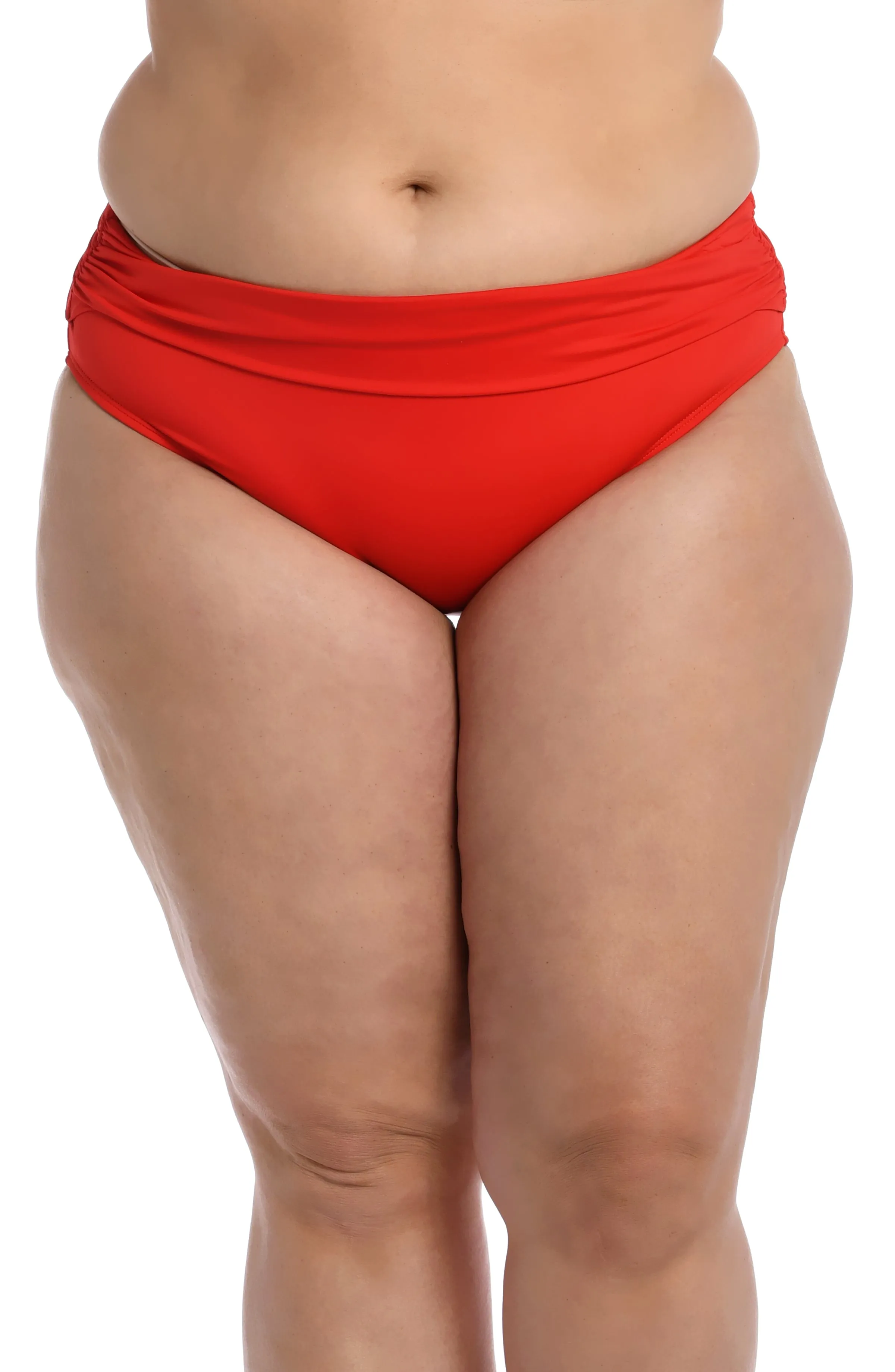 Island Goddess Shirred Band Hipster Bottom - Cherry - FINAL SALE