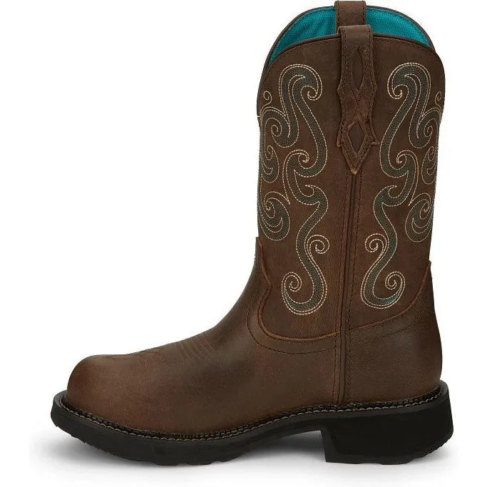 Justin Women's Tasha 11 ST WP Western Work Boot -Brown- GY9991