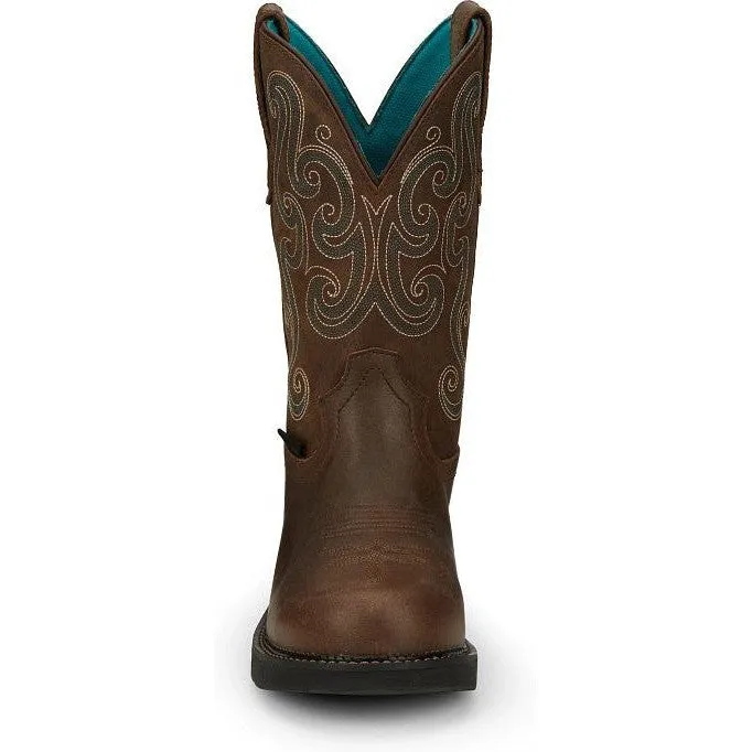 Justin Women's Tasha 11 ST WP Western Work Boot -Brown- GY9991