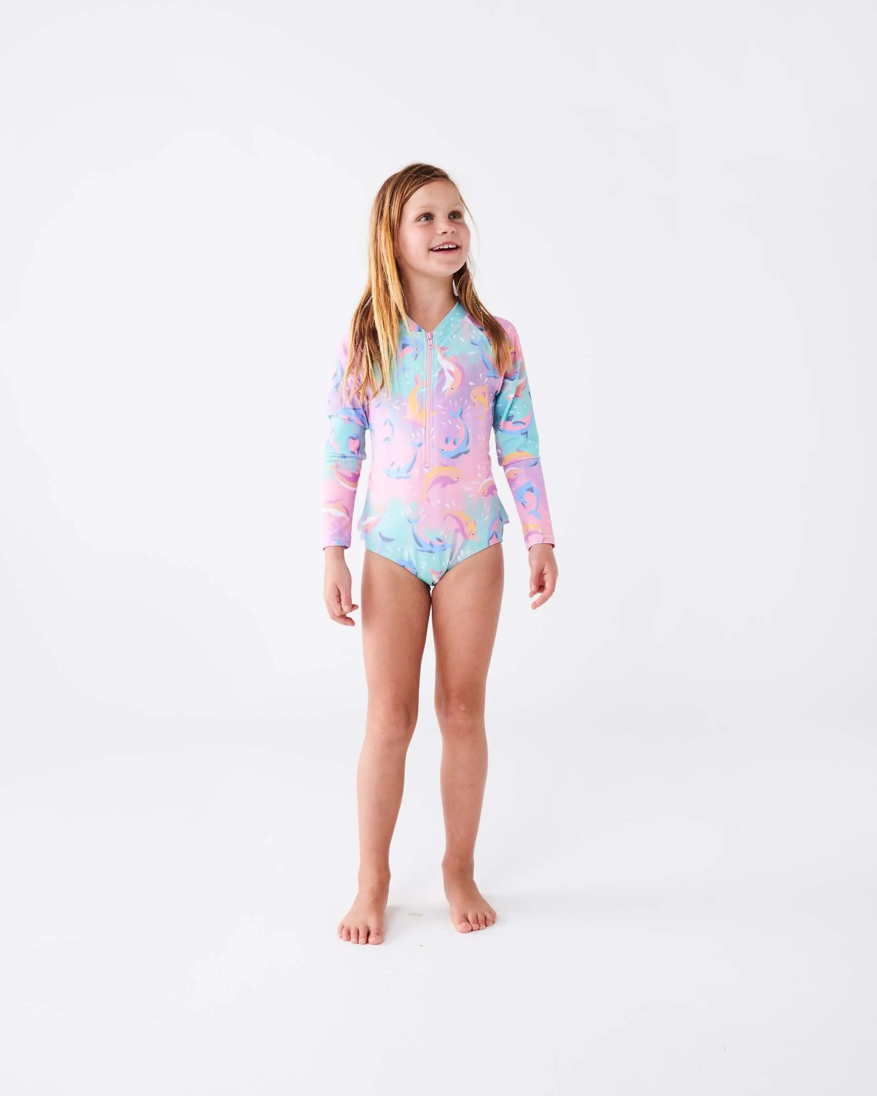 Kip & Co | Dolphin Magic Long Sleeve Bathers