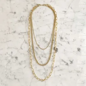 LAMBERT lightweight gold layered necklace set