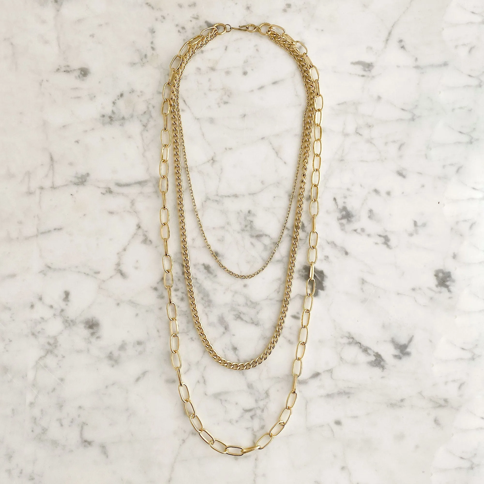 LAMBERT lightweight gold layered necklace set