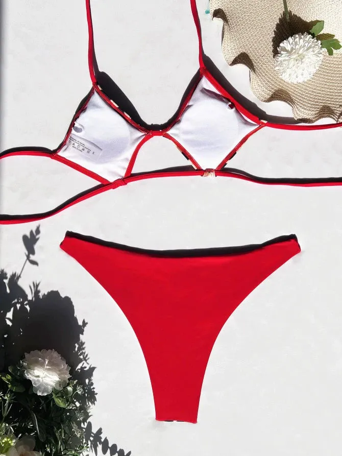 Lynx Red Leopard Cut-Out-Bikini