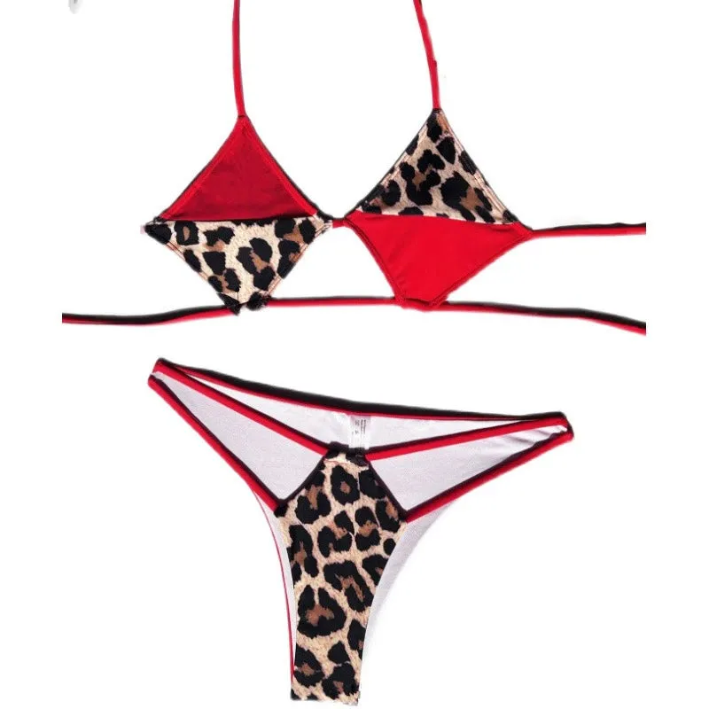 Lynx Red Leopard Cut-Out-Bikini