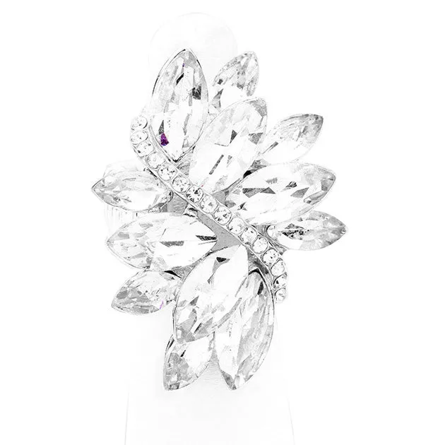 Marquise Crystal Cluster Stretch Ring