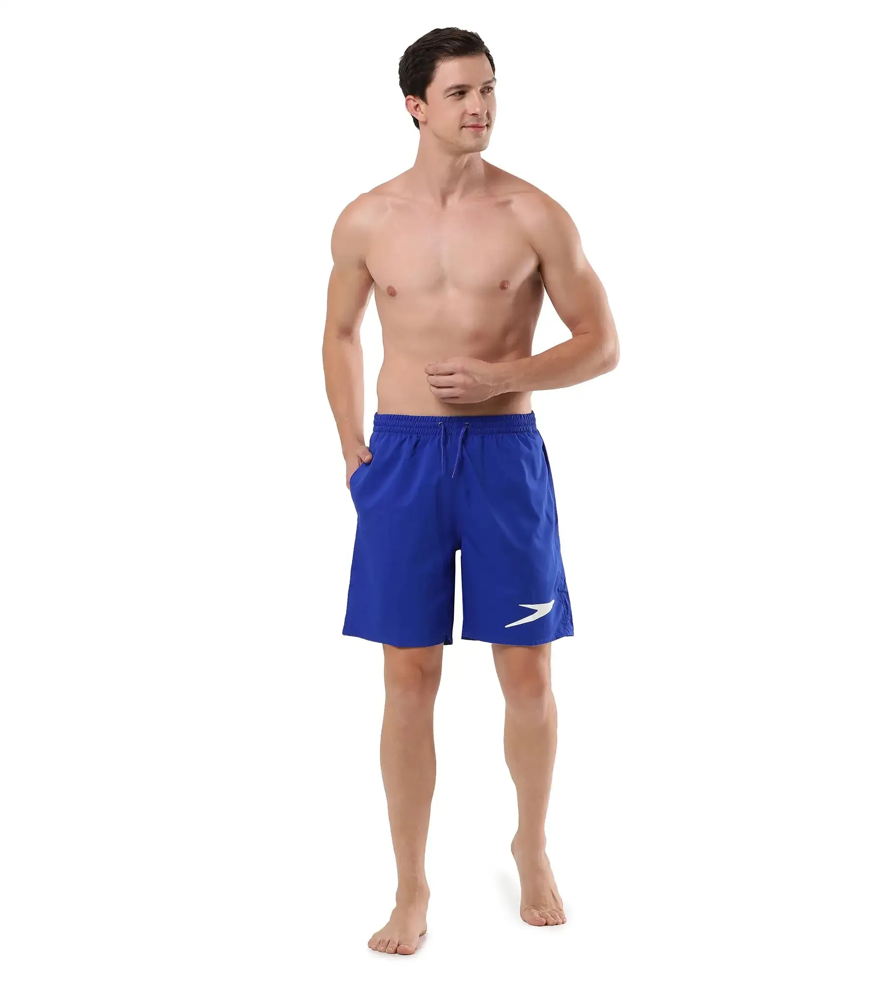 Men's Essential Placement Printed Watershorts - Chroma Blue  &  White