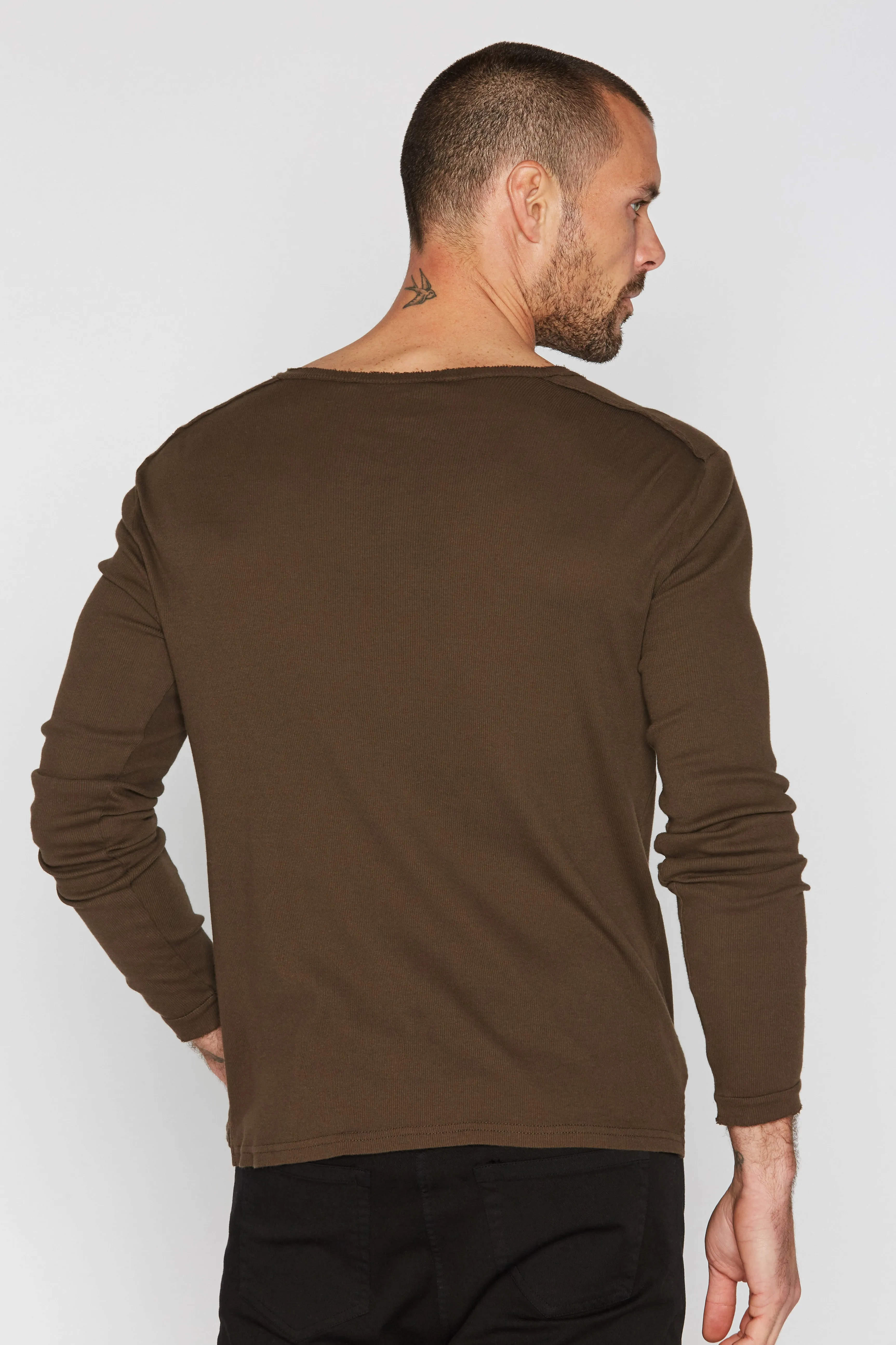 Men's Long Sleeve Henley