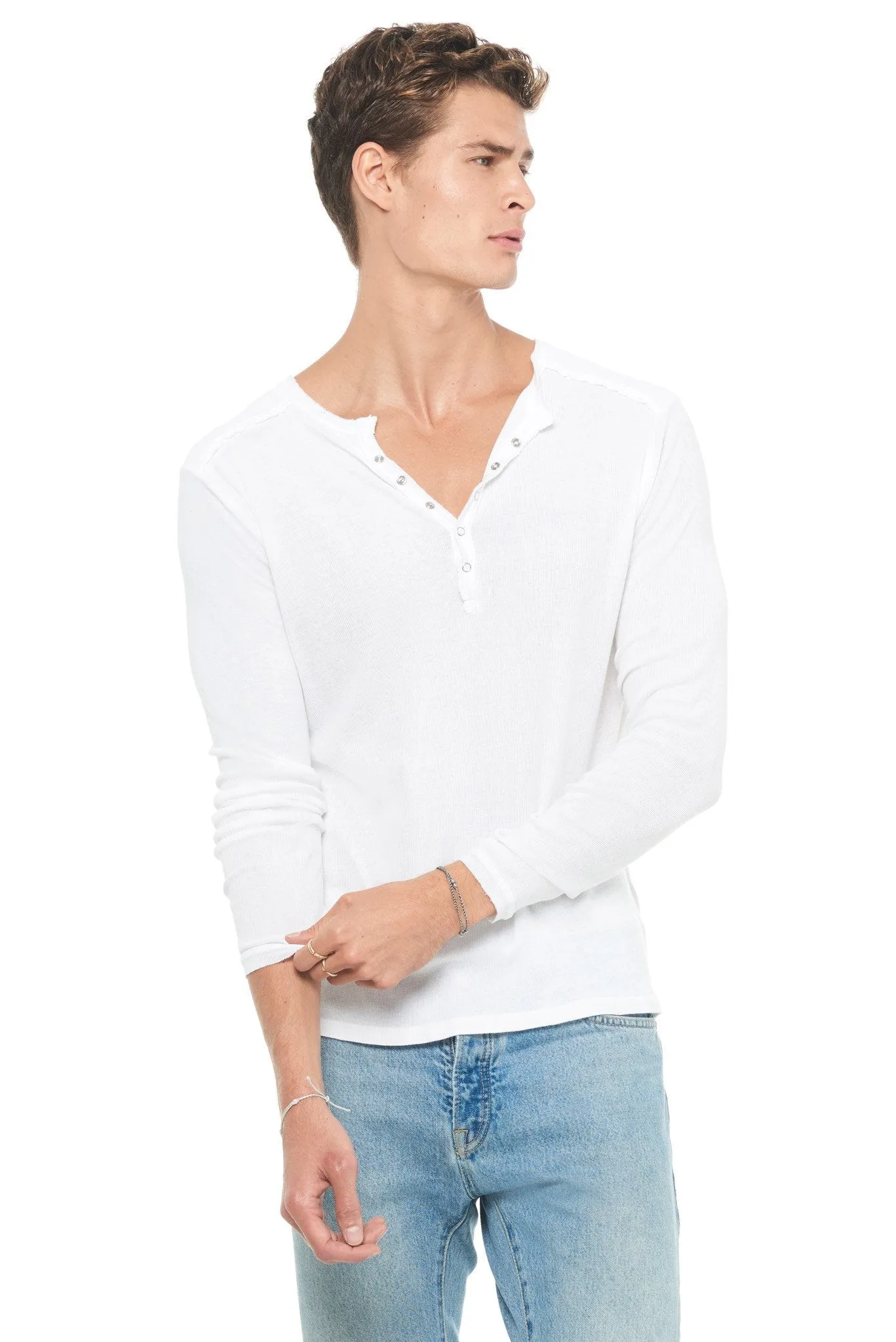 Men's Long Sleeve Henley