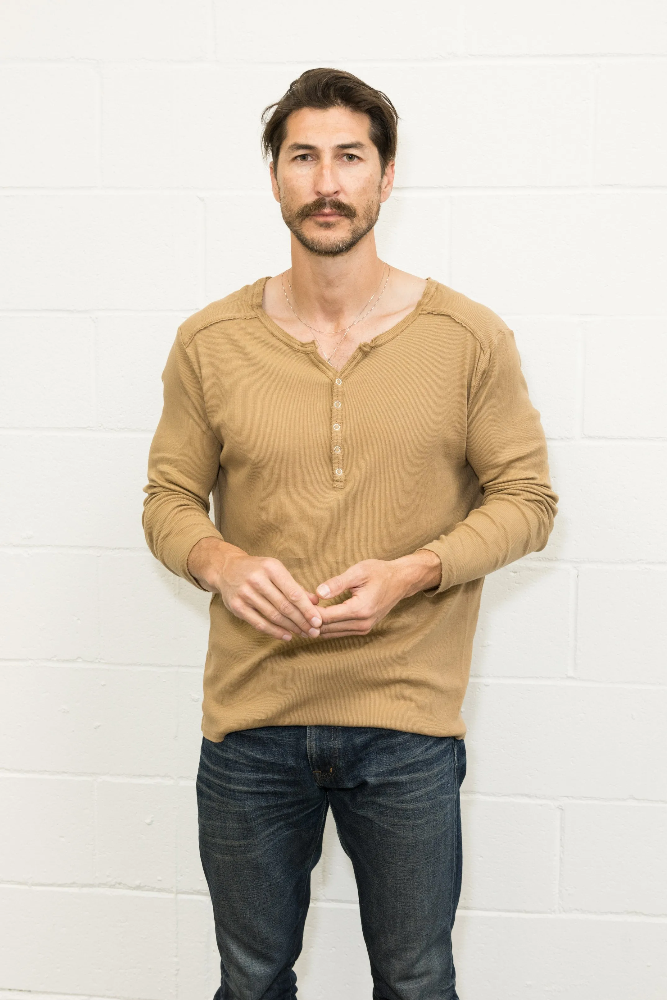 Men's Long Sleeve Henley